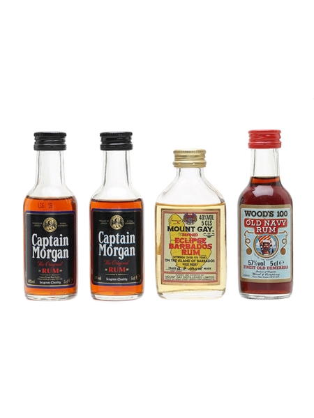 Captain Morgan, Mount Gay & Wood's  4 x 5cl