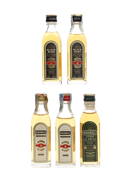 Bushmills Irish, Black Bush & 10 Year Old  5 x 5cl / 40%