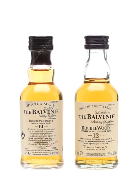 Balvenie 10 & 12 Year Old Founder's Reserve & Double Wood 2 x 5cl