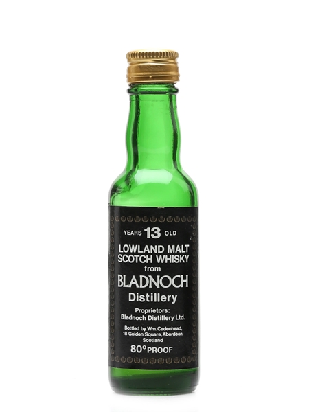 Bladnoch 13 Year Old Bottled 1970s - Cadenhead's 5cl / 46%