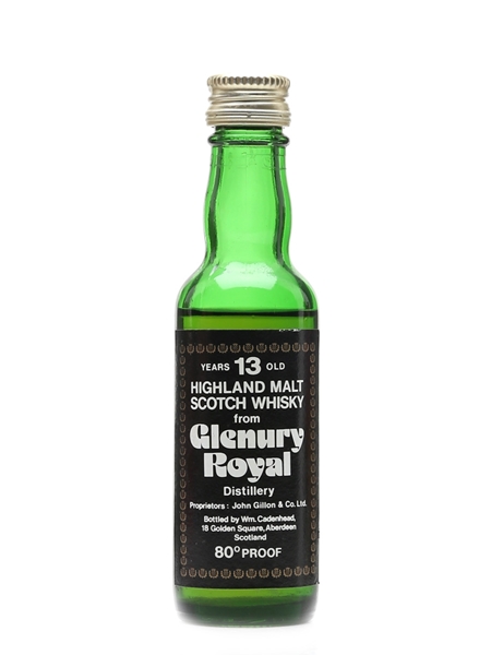 Glenury Royal 13 Year Old Bottled 1970s - Cadenhead's 5cl / 46%