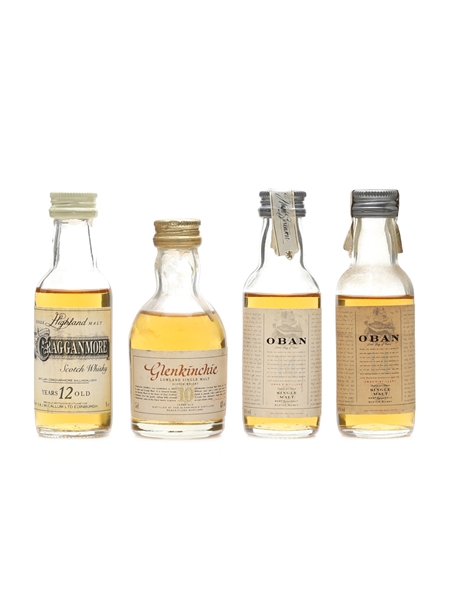 Cragganmore, Glenkinchie & Oban 10, 12 & 14 Year Old 4 x 5cl