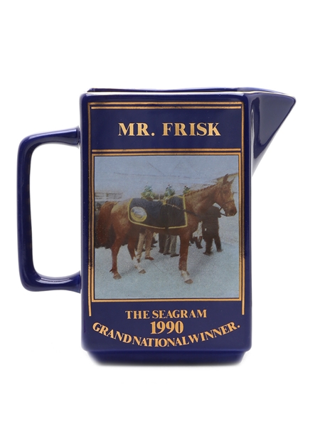 Seagram Grand National Water Jug 1990 Mr Frisk 14.5cm x 15cm x 8cm