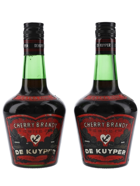 De Kuyper Cherry Brandy Bottled 1970s 2 x 34cl / 24%