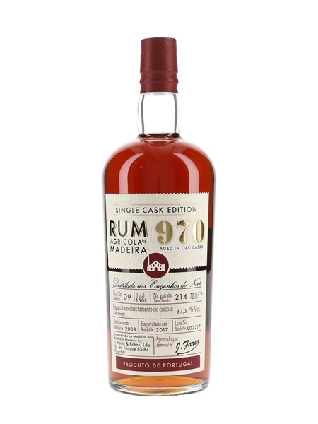 Engenhos Do Norte 970 Single Cask Madeira Rum Distilled 2008, Bottled 2017 - Faria & Filhos 70cl / 57.3%