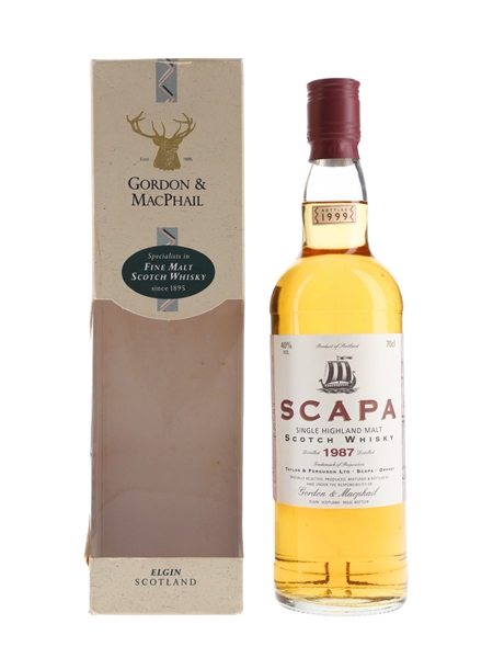 Scapa 1987 Bottled 1999 - Gordon & MacPhail 70cl / 40%