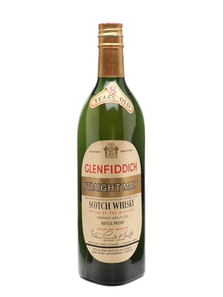 Glenfiddich 8 Year Old Straight Malt Bottled 1960s 78cl / 43%