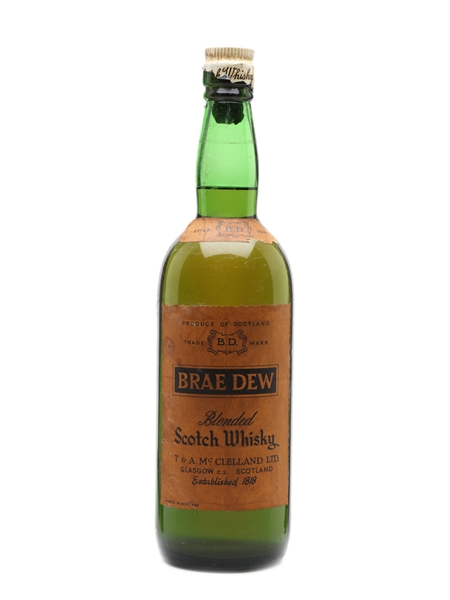 Brae Dew Scotch Whisky Bottled 1950s - T. & A. McClelland 75cl