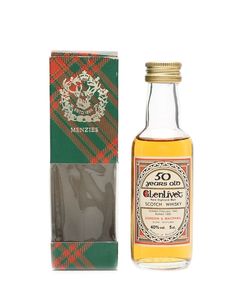 Glenlivet 50 Years Old 1940 - 1990 Miniature