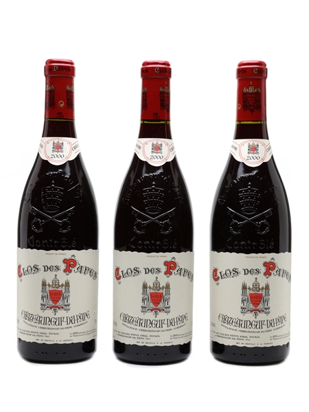 Clos Des Papes 2000 Chateauneuf Du Pape 3 x 75cl / 14%