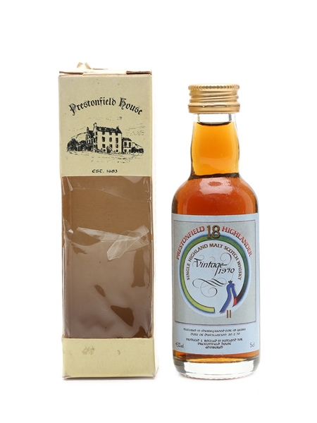 Glendronach Prestonfield Highlander 1970 18 Years Old Miniature