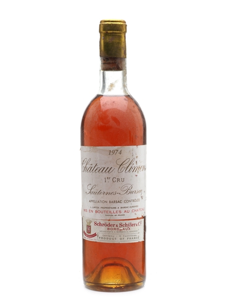 Chateau Climens 1974 Sauternes - Barsac 73cl