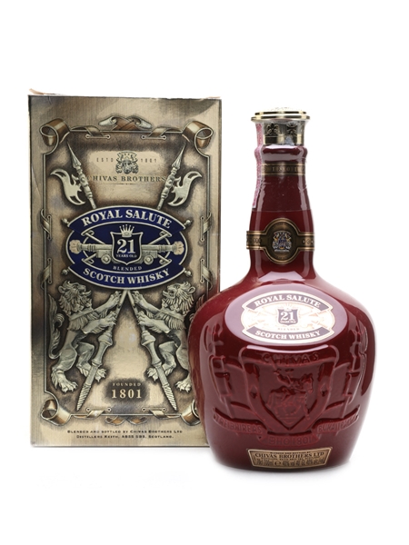 Royal Salute 21 Year Old Red Wade Ceramic Decanter 70cl / 40%