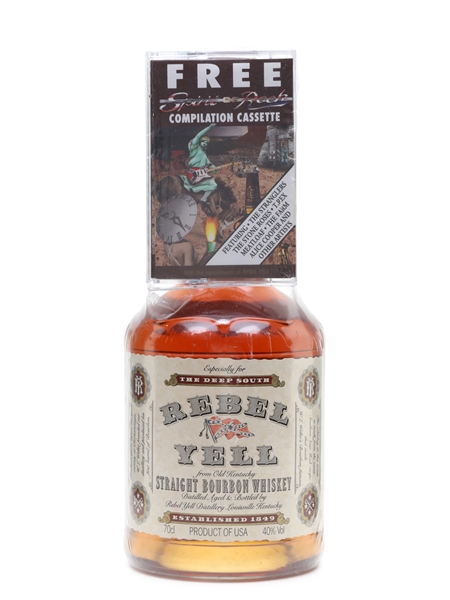 Rebel Yell with Spirit Of Rock Compilation Cassette Bottled 1990s - Stitzel Weller 70cl / 40%