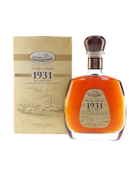 St Lucia 1931 Rum 80th Anniversary 70cl / 43%
