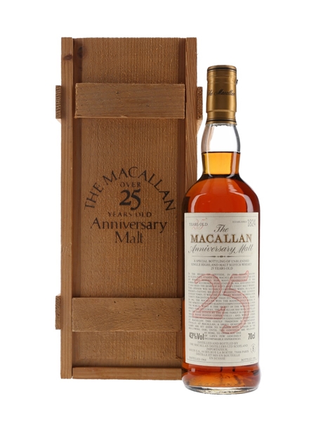 Macallan 1968 25 Year Old Anniversary Malt Bottled 1994 70cl / 43%