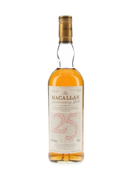 Macallan 1965 25 Year Old Anniversary Malt Bottled 1990 75cl / 43%