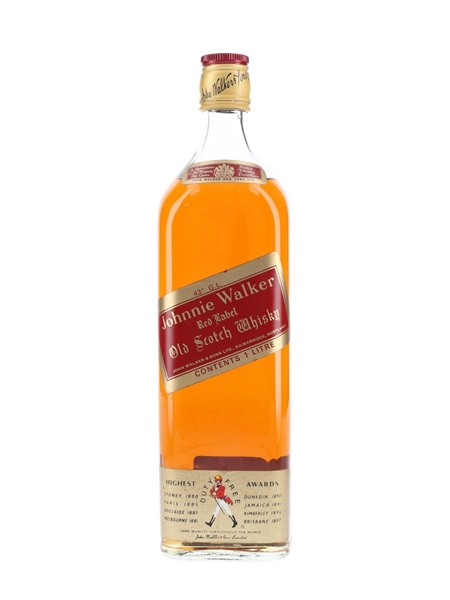 Johnnie Walker Red Label Bottled 1980s - Duty Free 100cl / 43%