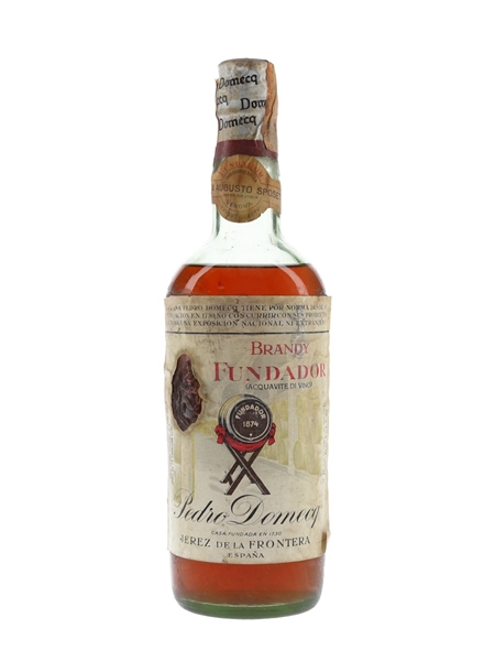 Pedro Domecq Fundador Brandy Bottled 1960s - Augusto Sposetti 75cl / 40%