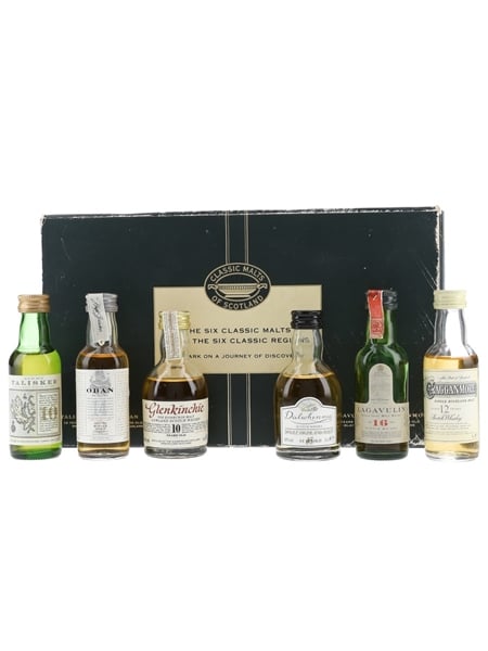 Classic Malts Of Scotland Miniatures Set Talisker, Oban, Glenkinchie, Dalwhinnie, Lagavulin (White Horse), Cragganmore 6 x 5cl