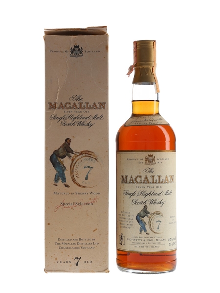 Macallan 7 Year Old Bottled 1980s - Giovinetti 75cl / 40%