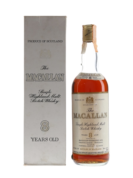 Macallan 8 Year Old Bottled 1970s-1980s - Rinaldi 75cl / 43%