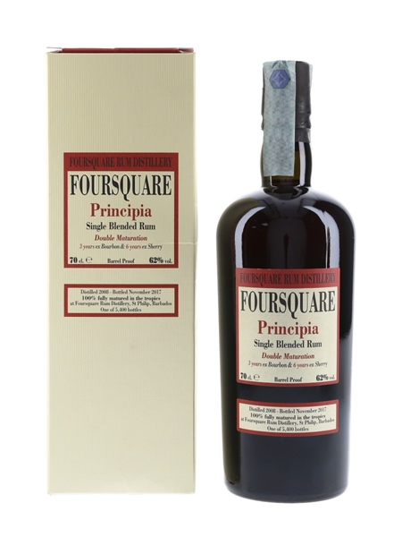 Foursquare Principia 2008 Single Blended Rum 9 Year Old - Velier 70cl / 62%