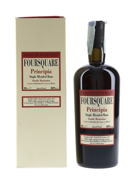 Foursquare Principia 2008 Single Blended Rum 9 Year Old - Velier 70cl / 62%