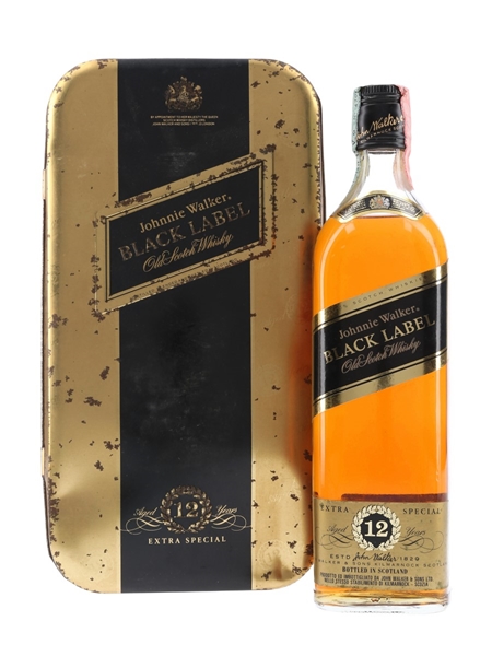 Johnnie Walker Black Label 12 Year Old Bottled 1990s - Wax 70cl / 40%