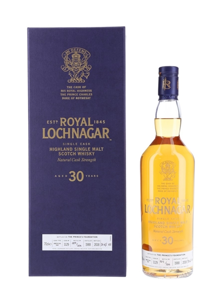 Royal Lochnagar 1988 30 Year Old - Bottle Number 009 Cask of HRH The Prince Charles, Duke of Rothesay 70cl / 52.6%