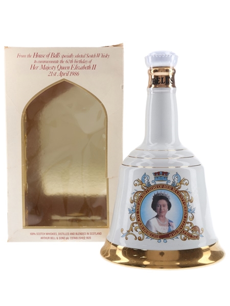 Bell's Ceramic Decanter Queen Elizabeth II 60th Birthday 75cl / 43%