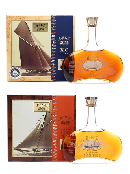 Kelt Tour Du Monde 1995 XO Cognac & Pure Malt Scotch Whisky 2 x 25cl / 40%