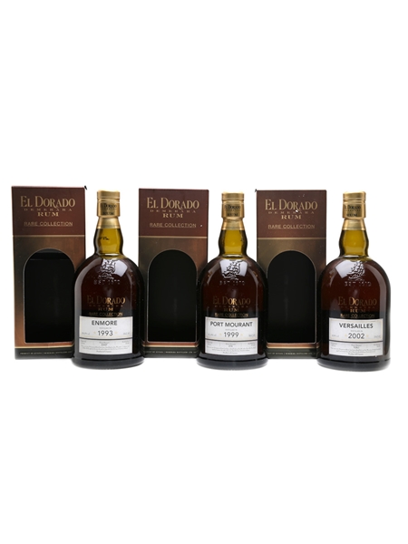 El Dorado Enmore, Port Mourant & Versailles Rare Collection 3 x 70cl