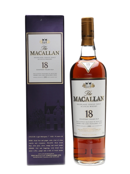 Macallan 18 Years Old 1993 and Earlier 70cl / 43%