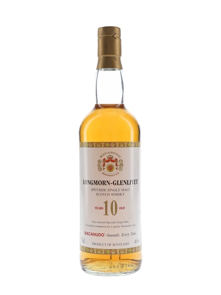 Longmorn Glenlivet 10 Year Old Macanudo Cigar 70cl / 40%