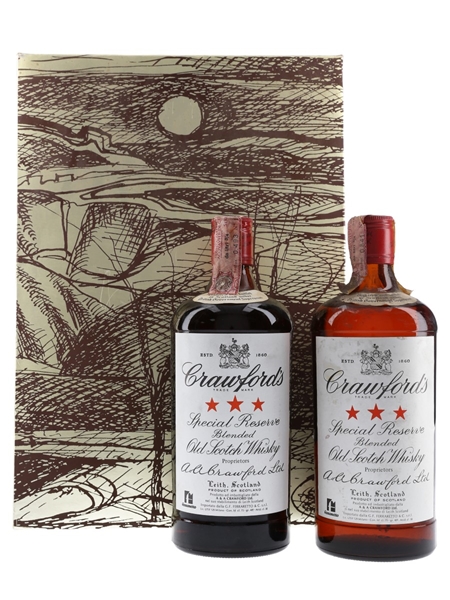 Crawford's 3 Star Bottled 1970s - Ferraretto 2 x 75cl / 40%