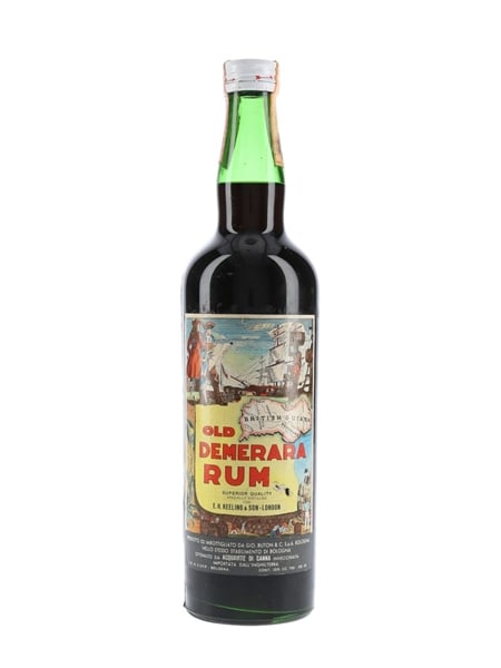 Keeling & Son Old Demerara Rum Bottled 1960s - Buton 75cl / 45%