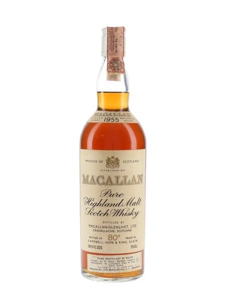 Macallan 1955 Campbell, Hope & King Bottled 1970s - Rinaldi 75cl / 45.8%