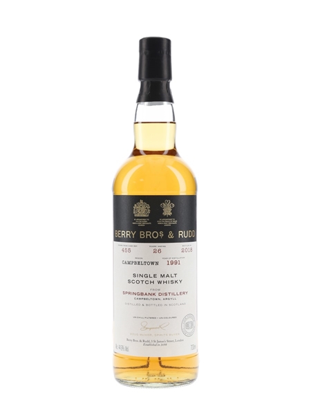 Springbank 1991 26 Year Old Bottled 2018 - Berry Bros & Rudd 70cl / 44.9%