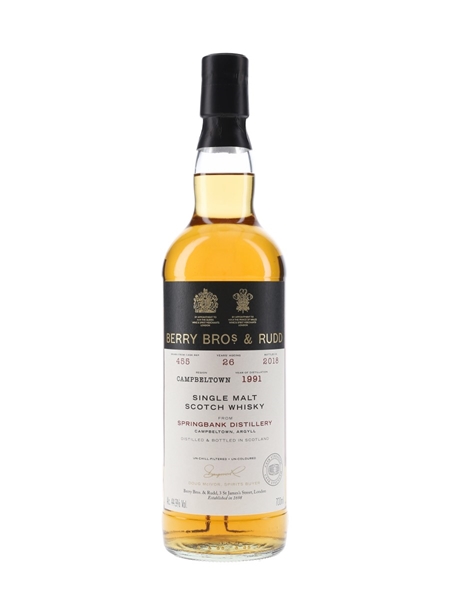 Springbank 1991 26 Year Old Bottled 2018 - Berry Bros & Rudd 70cl / 44.9%