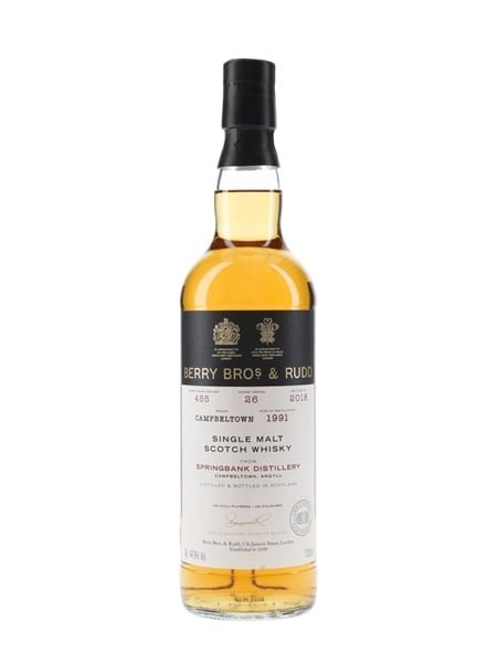 Springbank 1991 26 Year Old Bottled 2018 - Berry Bros & Rudd 70cl / 44.9%