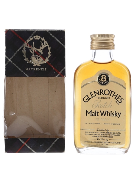 Glenrothes Glenlivet 8 Year Old Bottled 1970s - Gordon & MacPhail 5cl / 40%