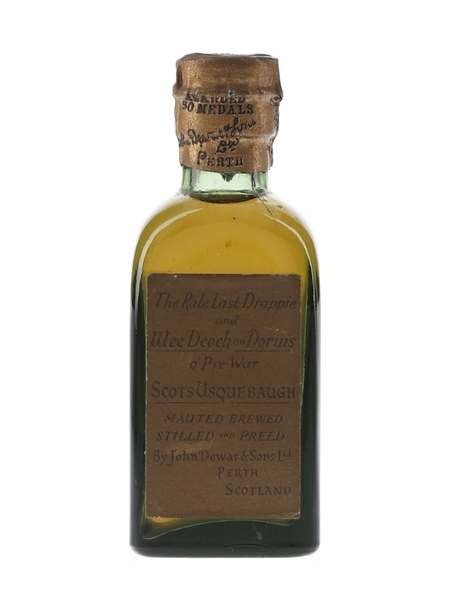 Dewar's Scots Usquebaugh Bottled 1950s Spring Cap 5cl