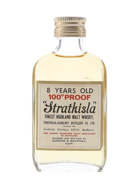 Strathisla 8 Year Old 100 Proof Bottled 1970s - Gordon & MacPhail 5cl / 57%