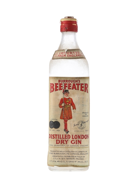 Burrough's Beefeater London Dry Gin Bottled 1950s - Silva 75cl / 47%