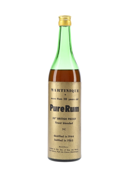 Martinique 1944 Pure Rum Bottled 1965 - Lambert & Cie 70cl / 50.2%