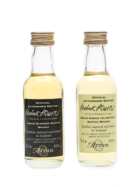 Robert Burns Single Malt & Blended Arran Distillery 2 x 5cl