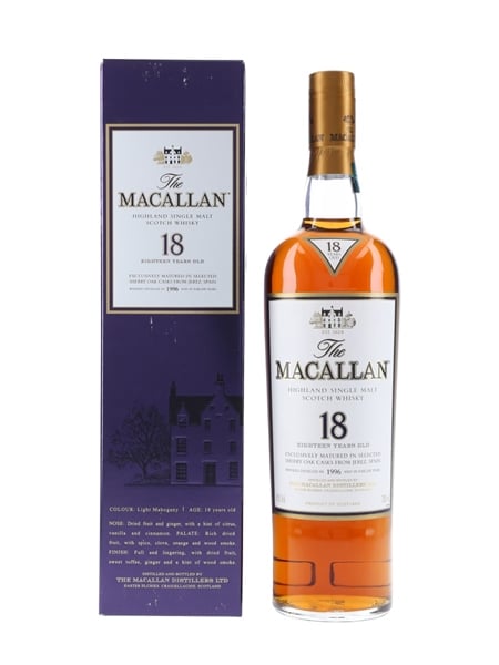 Macallan 18 Year Old 1996 and Earlier 70cl / 43%