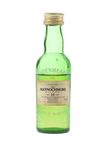 Mannochmore 1977 16 Year Old - Cadenhead's 5cl / 61%