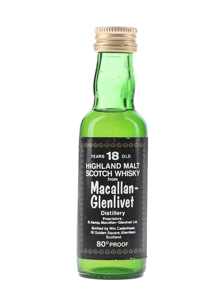 Macallan Glenlivet 18 Year Old Bottled 1970s - Cadenhead's 5cl / 46%